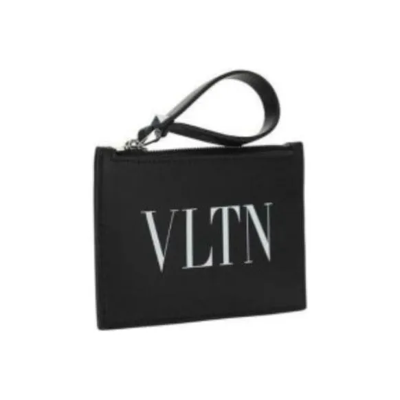 Valentino GARAVANI Leather Wallets Card Holders Men's Black-1