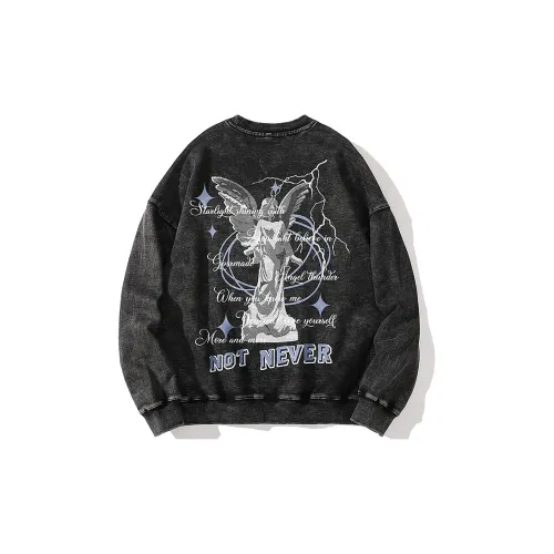 SANSYAS Sweatshirts Unisex Washed Black