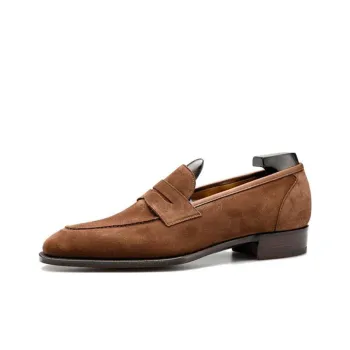 GAZIANO GIRLING Mink Suede Loafers Men's Brown