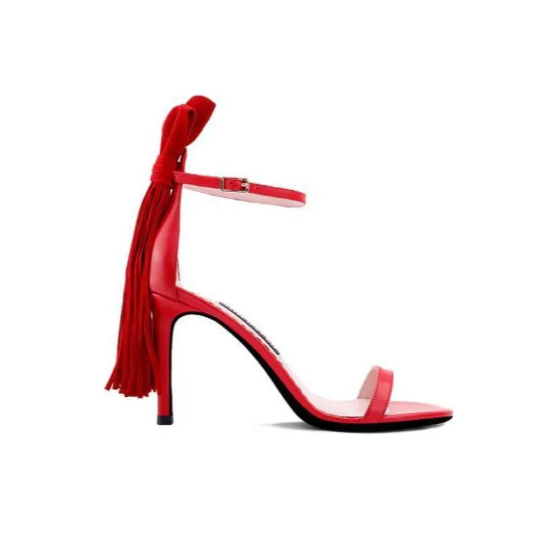 SHUDAIER One-Strap Sandals 8.5cm Women's Red-1