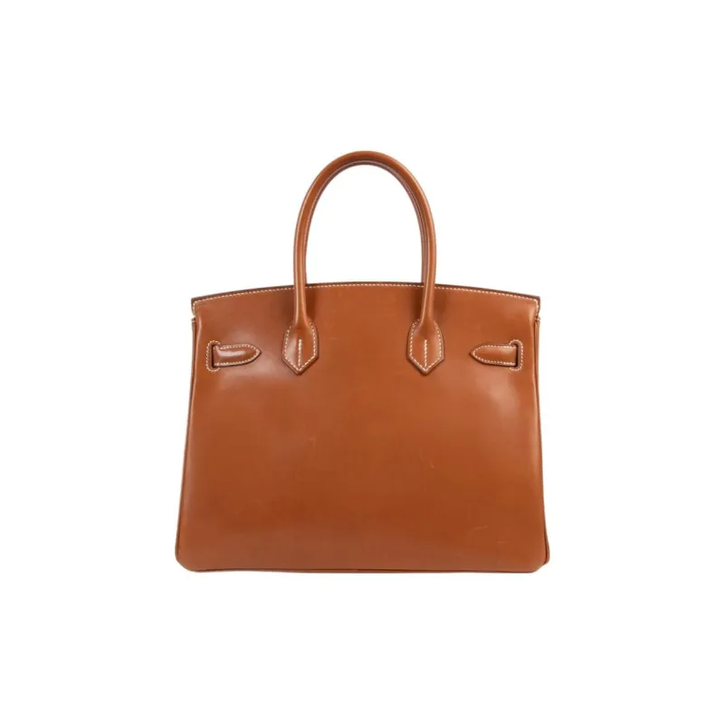 HERMES Birkin Barenia Cow Leather Birkin Bag Handbags Regular Women's 34 Fauve Light Tawny-2