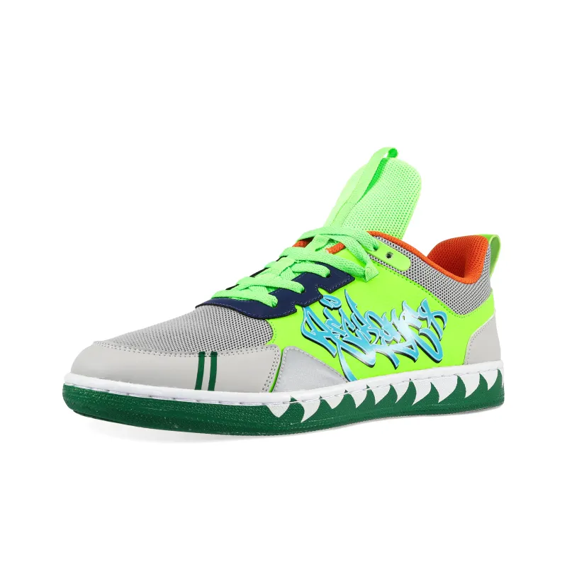 SOULSFENG Low Top Skateboard Shoes Unisex Light Green-1