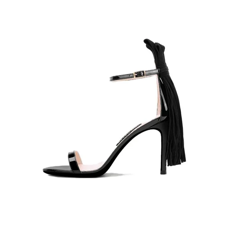SHUDAIER One-Strap Sandals 8.5cm Women's Black-0