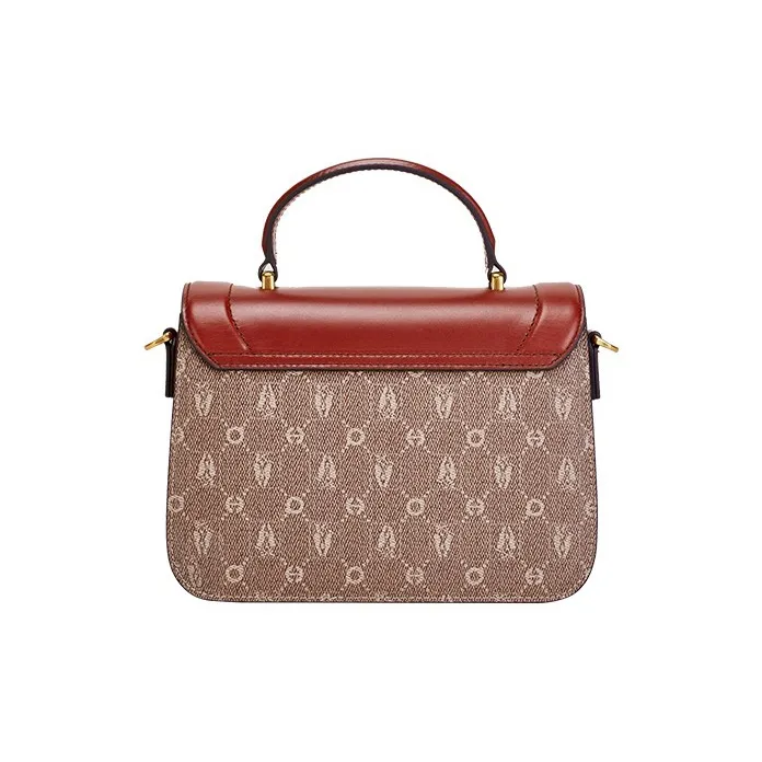 Hush Puppies Cow Leather Shoulder Bag, Crossbody Bag, Handbag Regular Women's Khaki, Beige Apricot-2