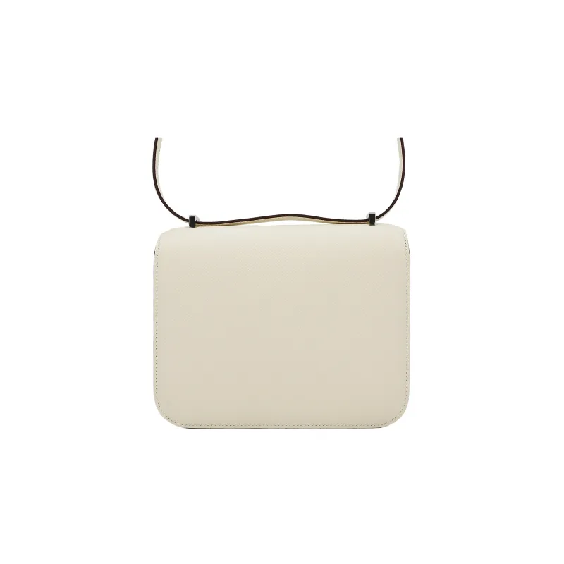 HERMES Constance Epsom Leather Shoulder Bag, Crossbody Bag Mini Women's Cream White/Yellow-4