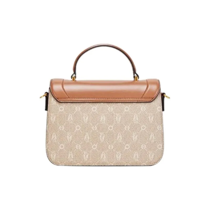 Hush Puppies Cow Leather Shoulder Bag, Crossbody Bag, Handbag Regular Women's Khaki, Beige Apricot-7