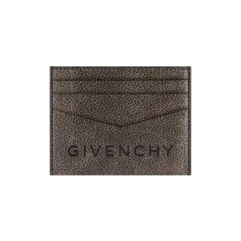 Givenchy Cow Leather Card Holder Men's Black/Gray