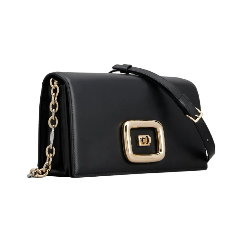 Roger Vivier Viv' Choc Foldover Top Shoulder Bag-1