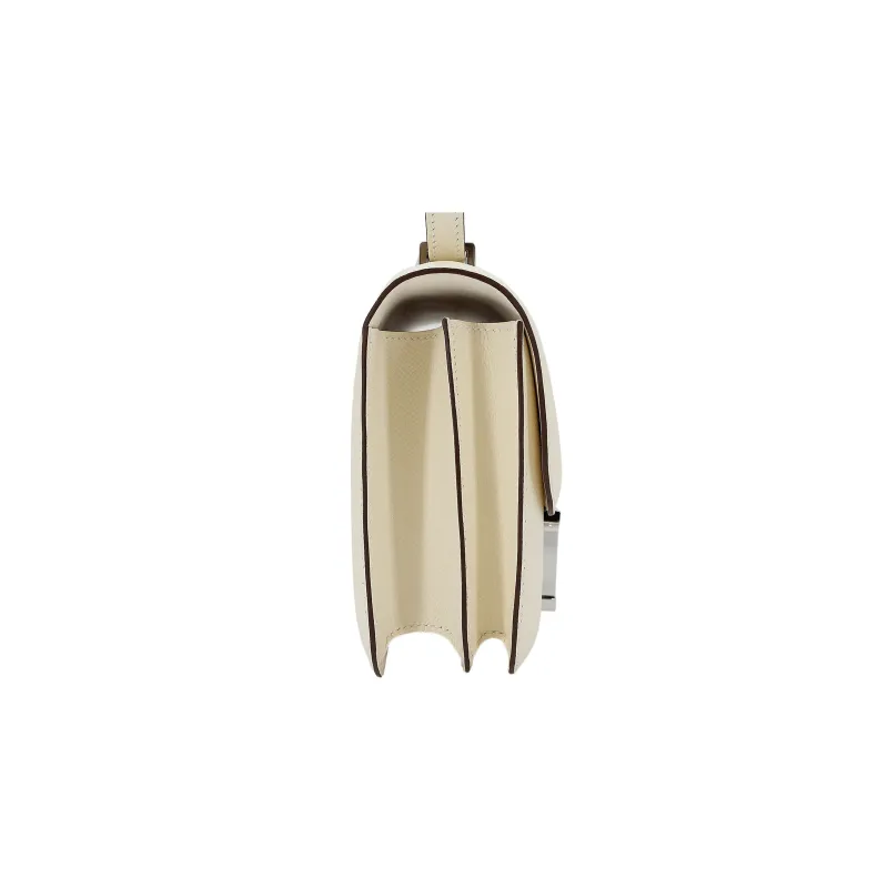 HERMES Constance Epsom Leather Shoulder Bag, Crossbody Bag Mini Women's Cream White/Yellow-2