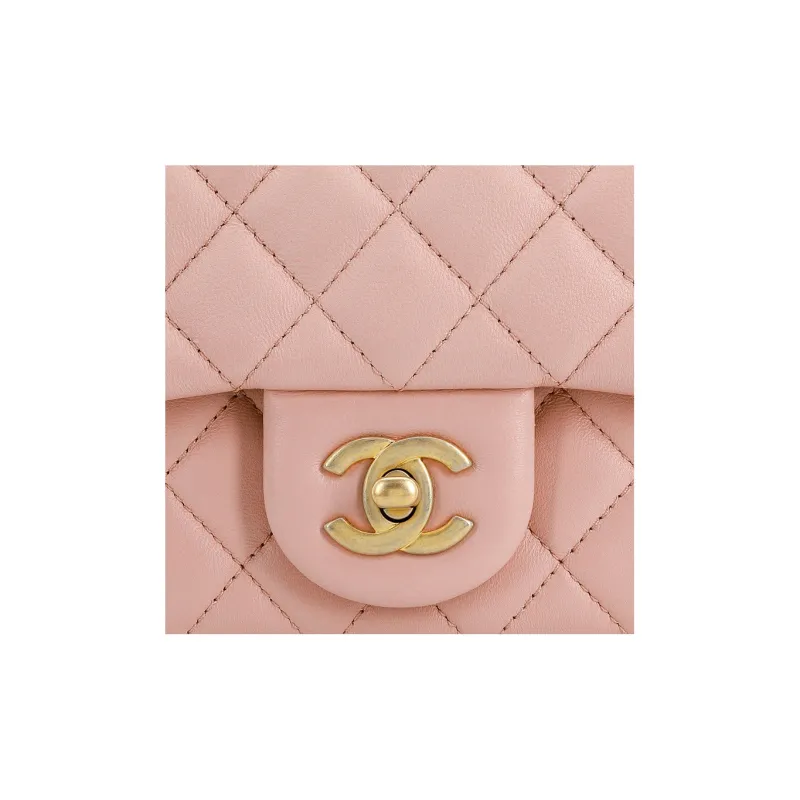 CHANEL Sheepskin Chain Bag, Crossbody Bag, Shoulder Bag Mini Women's Pink-5
