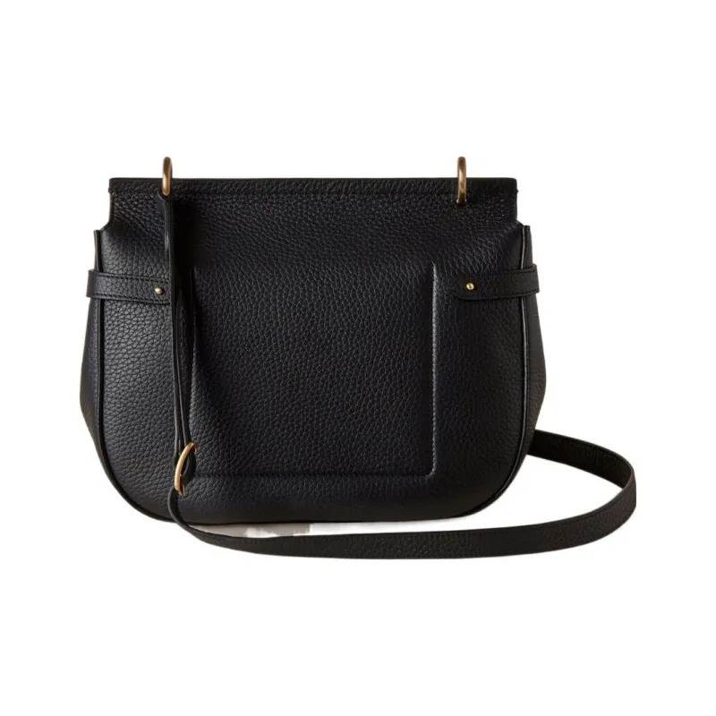 Mulberry Calfskin Crossbody Bag, Shoulder Bag Women's Black-4