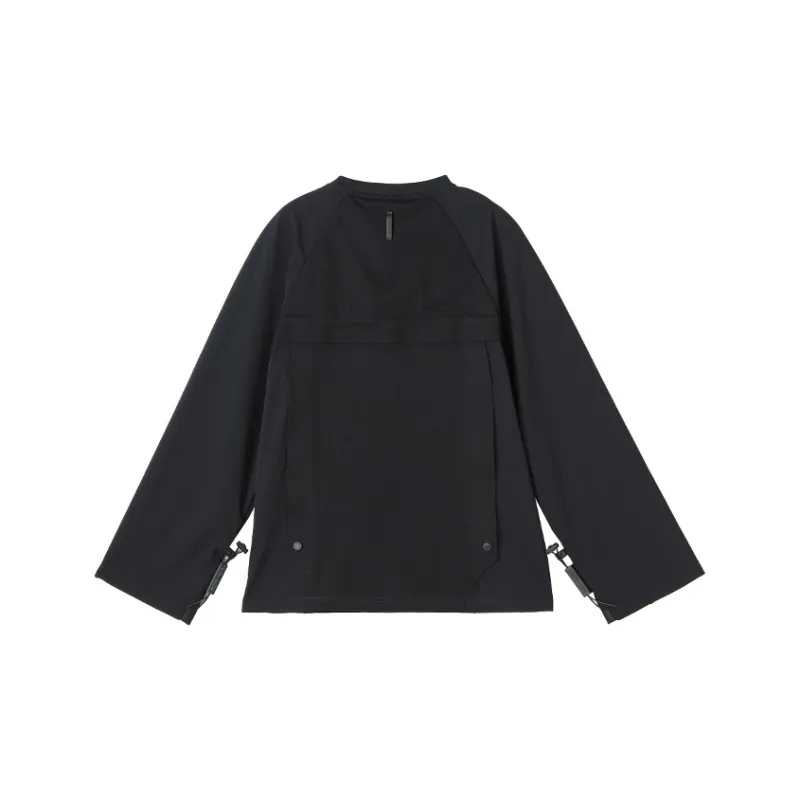 NORVINCY Outerwear Trendy Raglan Sleeve 100% Cotton Hoodless Sweatshirt Men's-1