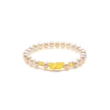 Chinese Auspicious Animal Pearl Bracelet (2 Gold Beads)