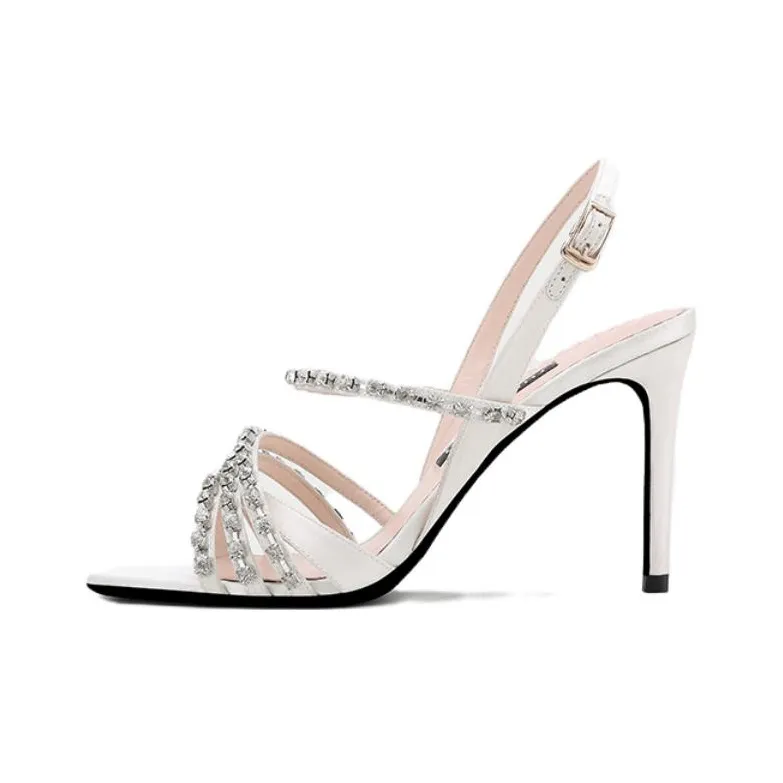 SHUDAIER One-Strap Sandals 8.5cm Women's Ecru-0