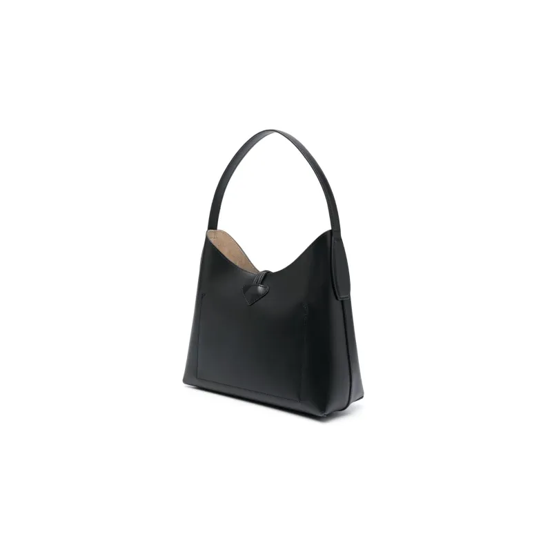 LONGCHAMP Roseau Essential Calfskin Shoulder Bag, Handbag, Shoulder Bag Medium Size Women's Black-2
