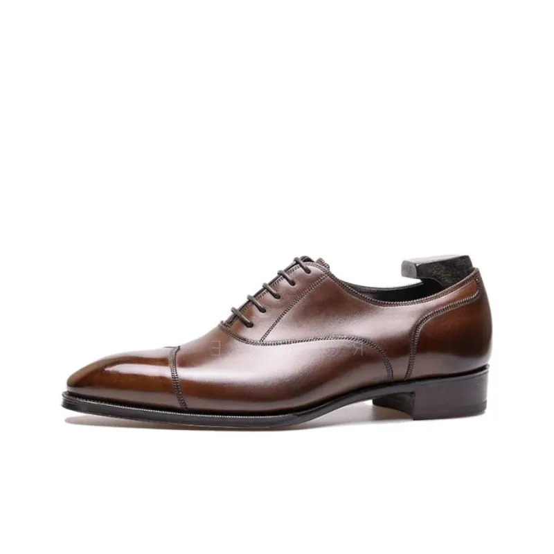GAZIANO GIRLING Vintage Oak Dress Shoes Men's Brown-0