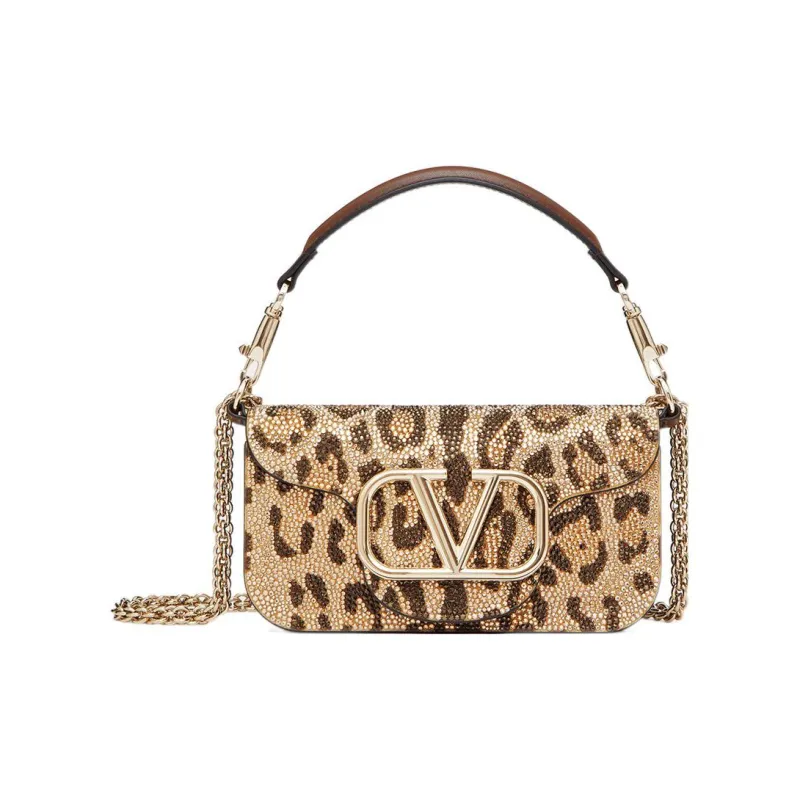 Valentino Locò Faux Crystal Baguette Bag Shoulder Bag, Crossbody Bag, Handbag Mini Women's Multicolor-0