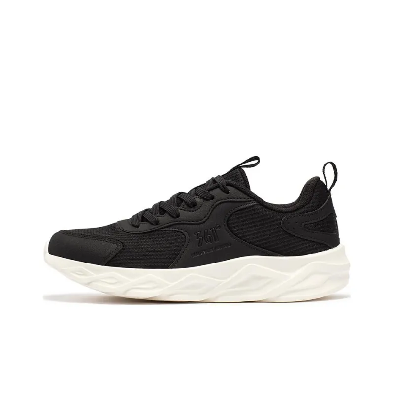 361° Blade Cushioning Low Top Casual Running Shoes Men's Obsidian Black Feather White-0