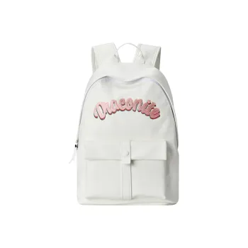 DRACONITE PU Students Backpack Regular Unisex Cream White