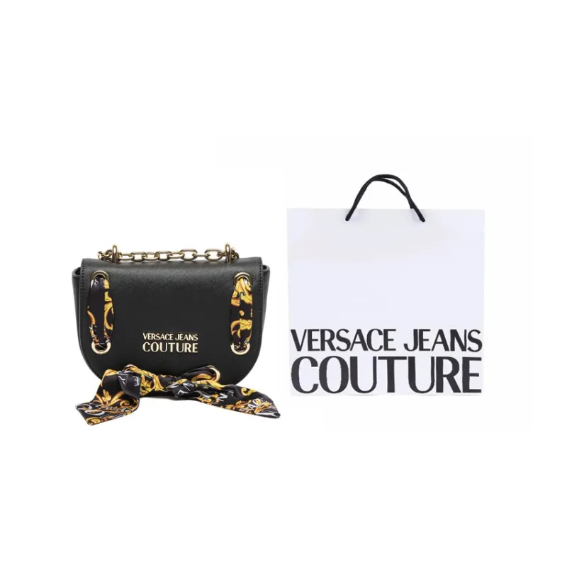 VERSACE JEANS COUTURE Polyester Shoulder Bag Crossbody Bag Women's Black-5