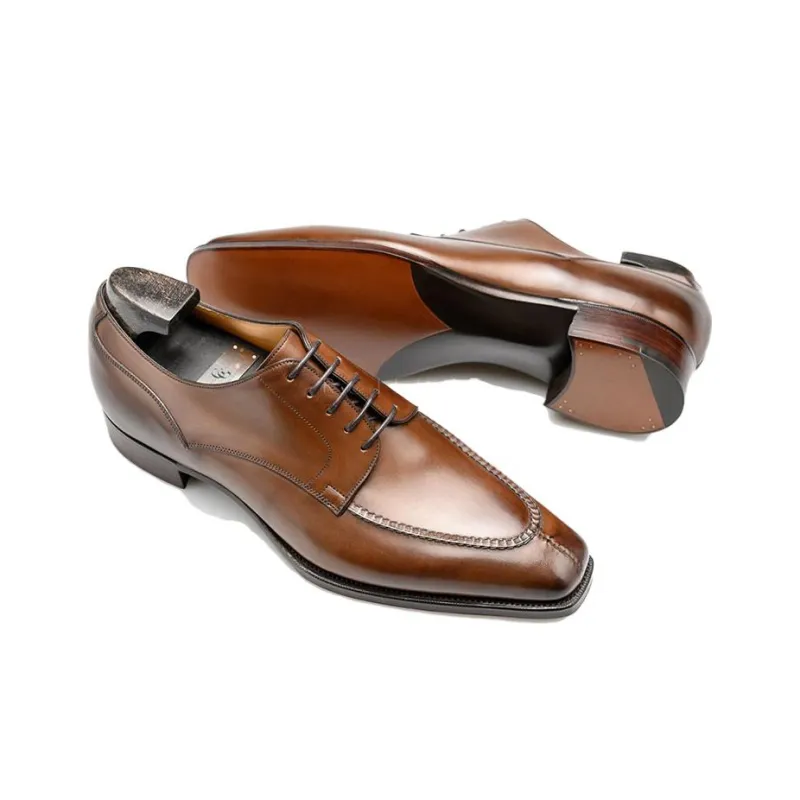 GAZIANO GIRLING Vintage Oak Dress Shoes Men's Brown-3