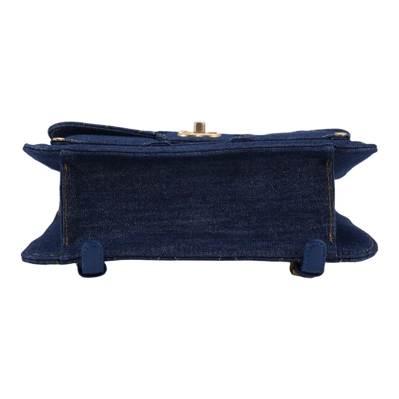 CHANEL Denim Backpack Unisex Washed Denim Blue-3