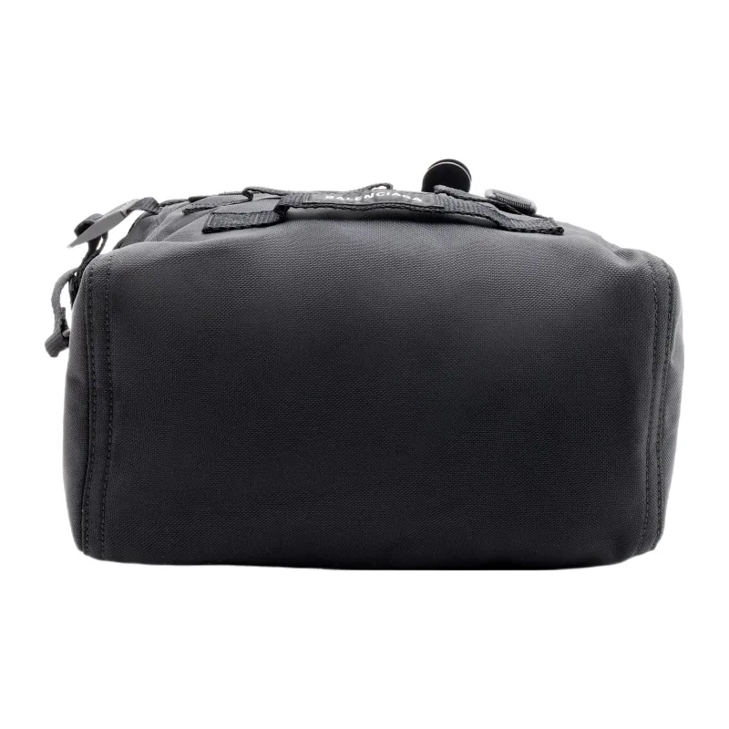Balenciaga Army Nylon Tote Bag Shopping Bag Shoulder Bag Handbag Small Size Men's Black-4