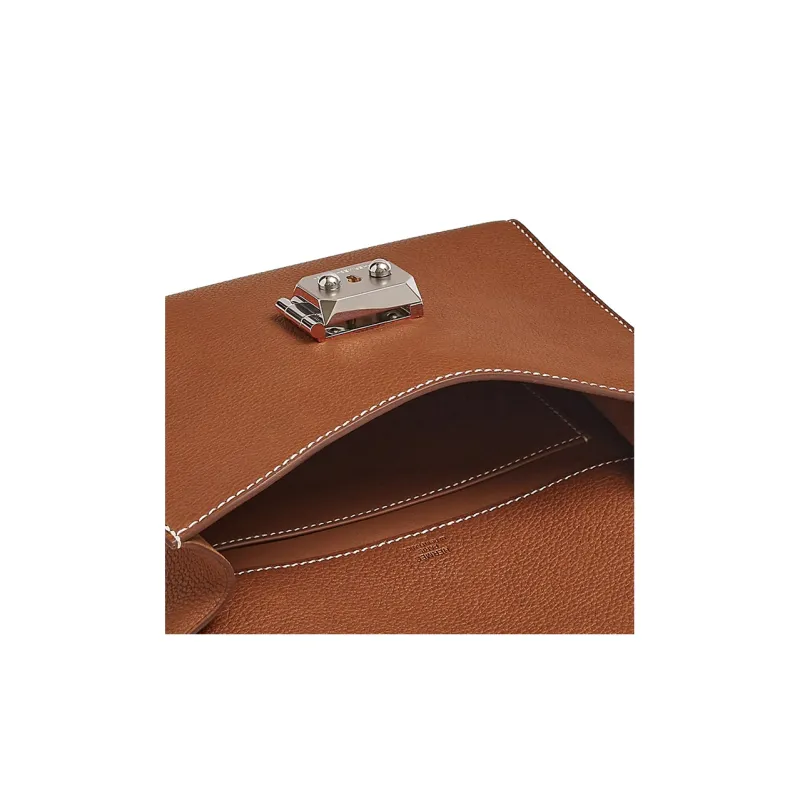 HERMES Sac A Depeches Barenia Faubourg Calfskin Messenger Bag, Crossbody Bag, Shoulder Bag Men's 34 Fauve Light Tawny-3