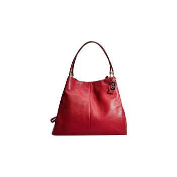 COACH Madison Leather Tote Bag Shopping Bag Handbag Shoulder Bag Large Size Women's Vintage Red