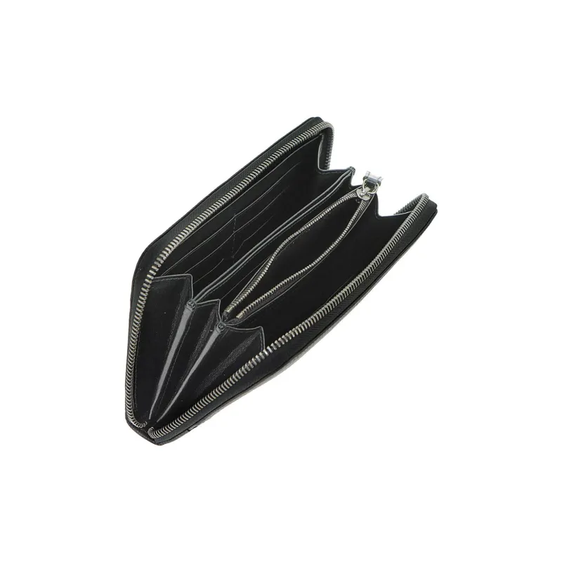 BVLGARI Calfskin Clutch Wallet Men's Black-4