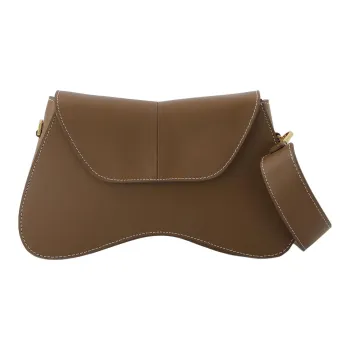 Elleme Smooth Calf Leather Crossbody Bag Shoulder Bag Women's Brown