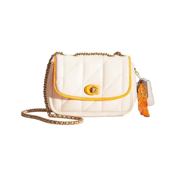 COACH Madison Leather Pillow Bag Shoulder Bag Medium Size Women's White