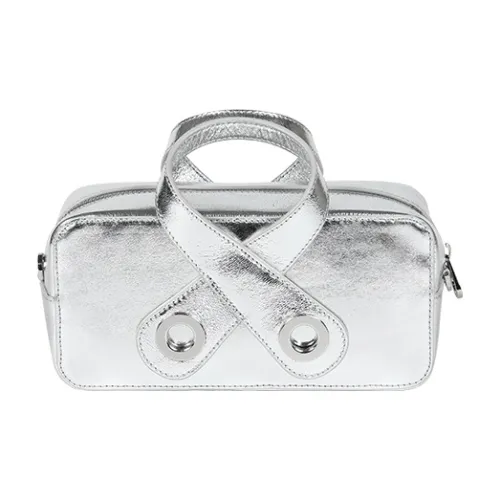 IRI BY IRIDESCENCE Top Grain Cow Leather Handbag Small Size Women's Black/Silver
