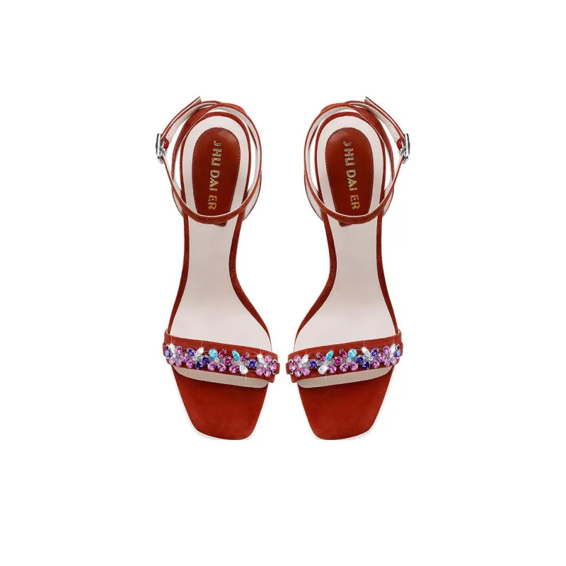 SHUDAIER One-Strap Sandals 8.3cm Women's Watermelon Red-3