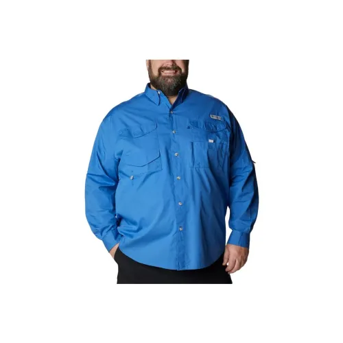 Columbia PFG Bonehead Shirts Men Blue