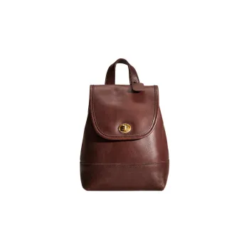 COACH Vintage Leather Backpack Medium Size Women's Vintage Brown