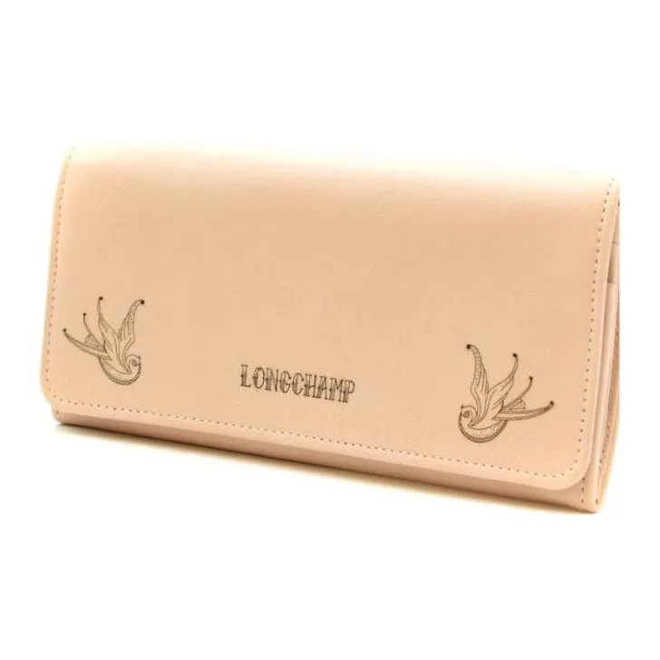 LONGCHAMP Leather Wallet Women's Pink-2