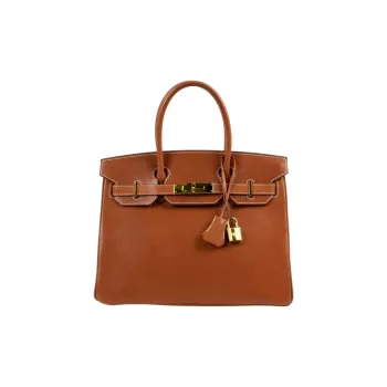 HERMES Birkin Barenia Cow Leather Birkin Bag Handbags Regular Women's 34 Fauve Light Tawny