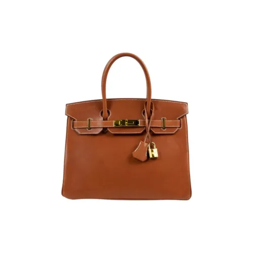 HERMES Birkin Barenia Cow Leather Birkin Bag Handbags Regular Women's 34 Fauve Light Tawny