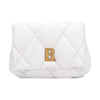 Balenciaga Leather Clutch Medium Size Women's White