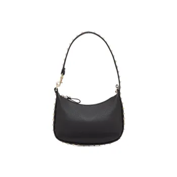 Valentino Rockstud Grain Calfskin HOBO Bag Handbag, Shoulder Bag Women's Black