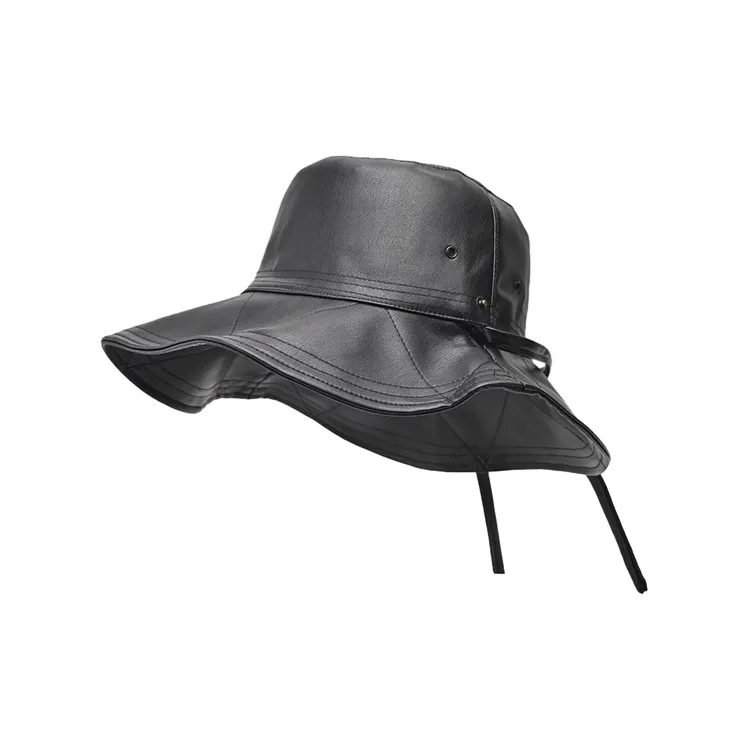 FREE RABBITⅡ PU Cortex Bucket Hats Unisex-2