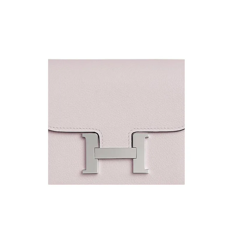 HERMES Constance Slim Evercolor Calfskin Clutch Fanny Pack Wallet Women's 09 Mauve Pale Dream Purple-3