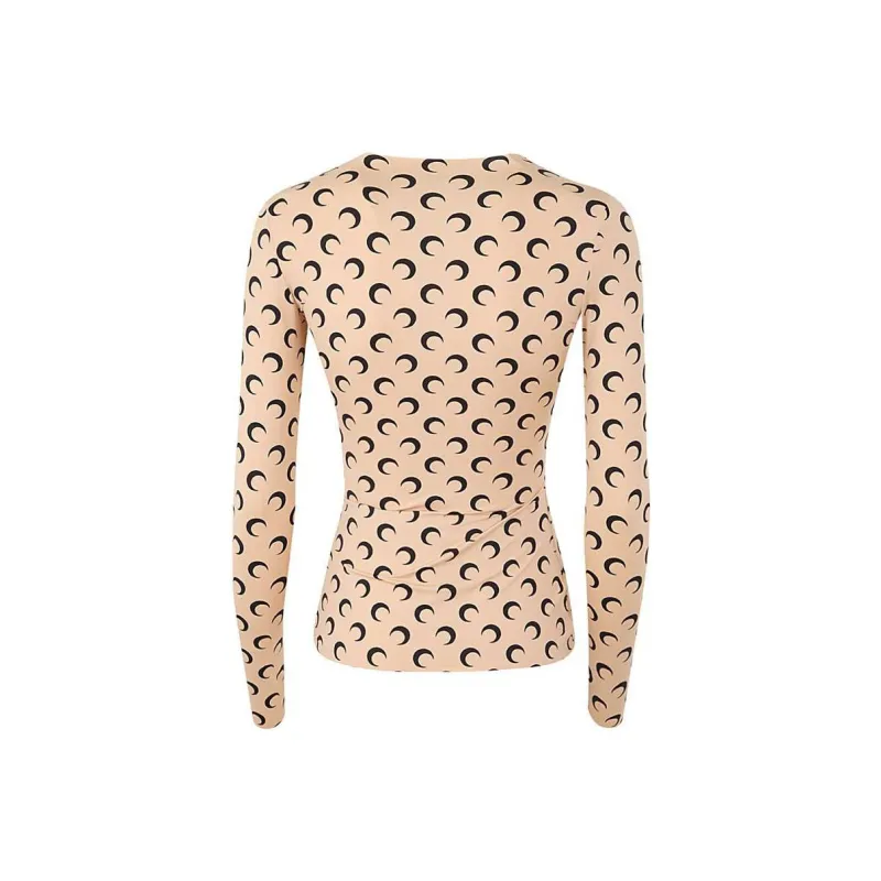 Marine Serre Crescent Moon print Second skin Top-1