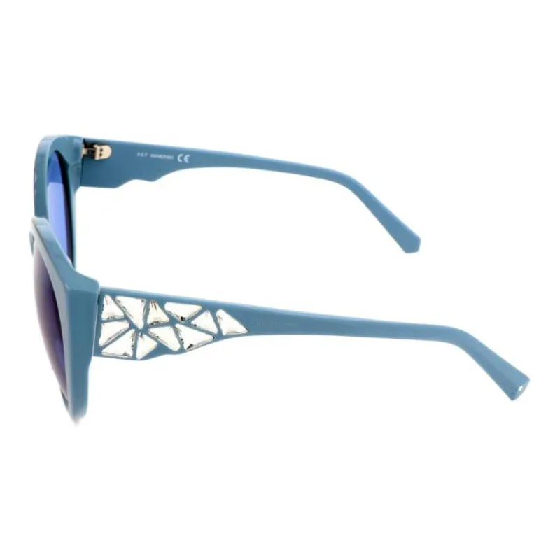 Swarovski Plastic Cat Eye Sunglasses Women's Blue-2