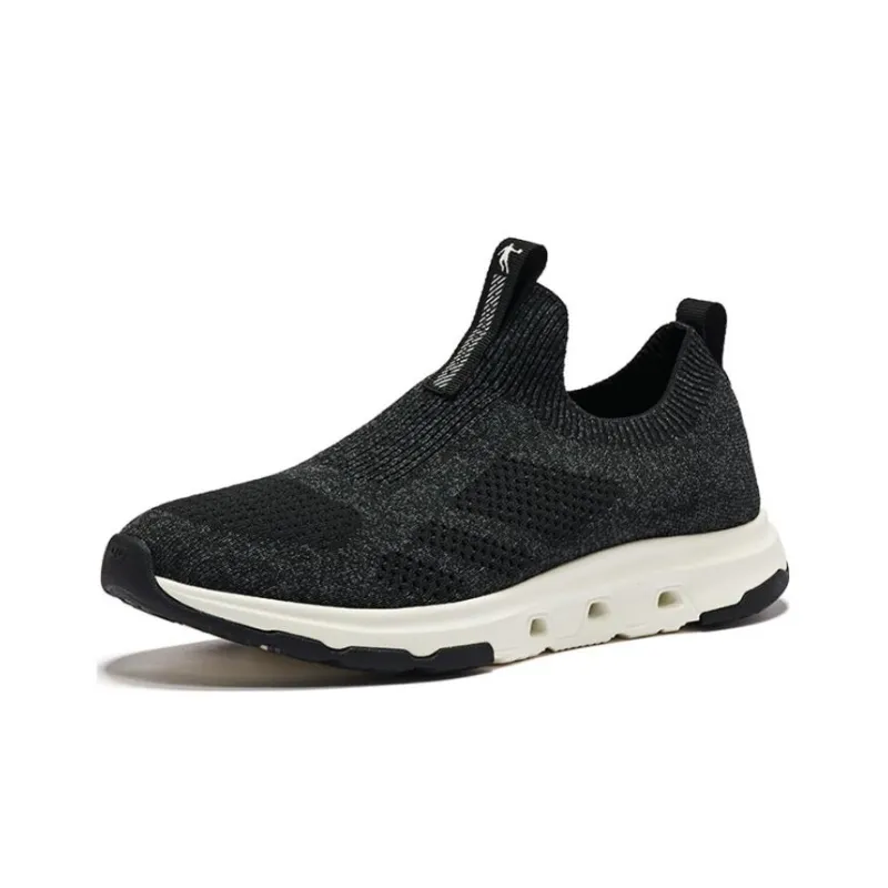 QIAODAN Cushioning Anti-Slip And Wear-Resistant Low-Top Running Shoes Men's Black-2
