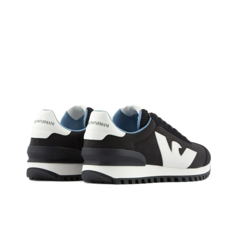 EMPORIO ARMANI Logo-patch Panelled Sneakers-4
