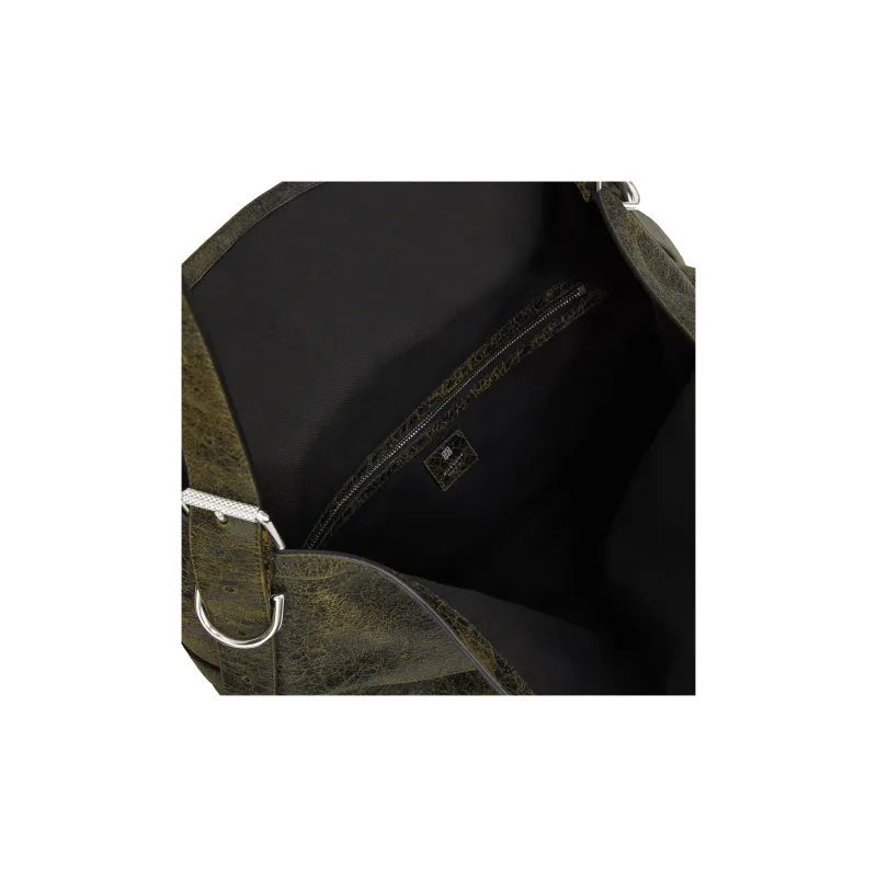 GIVENCHY Voyou Lambskin Crossbody Bag, Shoulder Bag Large Size Women's Black/Yellow-3