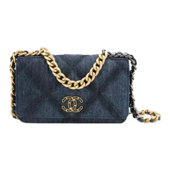 CHANEL 23C Spring WOC Denim Handbag, Shoulder Bag, Crossbody Bag Regular Women's Dark Blue