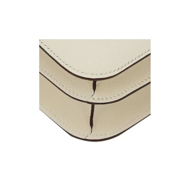 HERMES Constance Epsom Leather Shoulder Bag, Crossbody Bag Mini Women's Cream White/Yellow-9